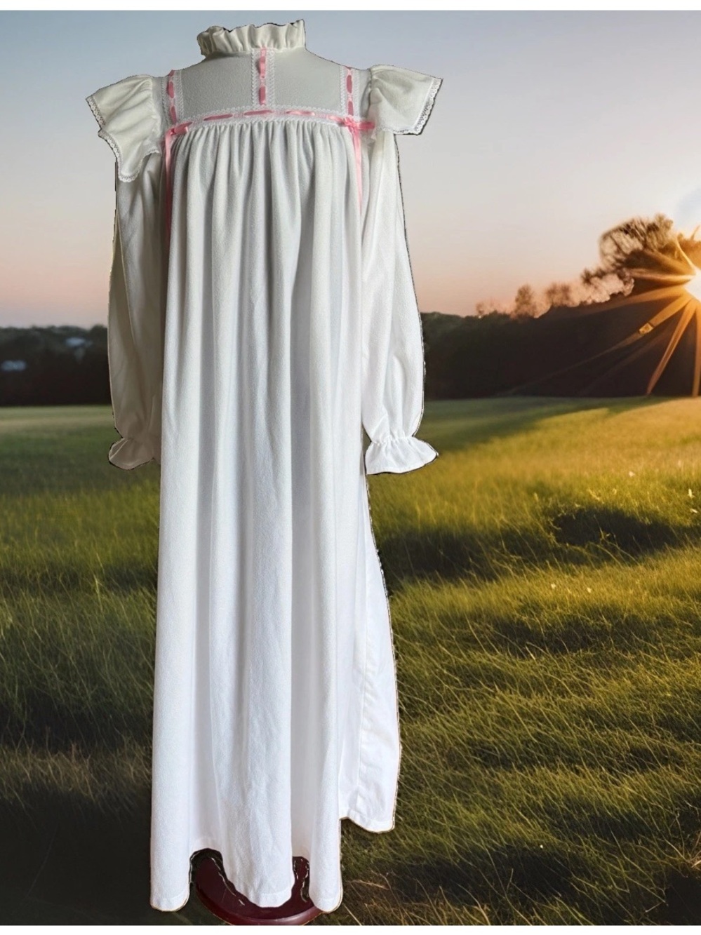Pleasant Company 80s Vintage American Girl Samantha White Nightgown Girls Sz Lrg